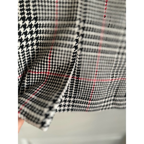 Talbots Wool Blend Black White Houndstooth Jacket Sz 10 - Picture 9 of 13